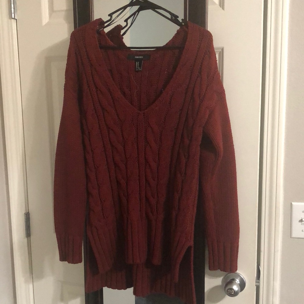Oversized knit sweater sz L